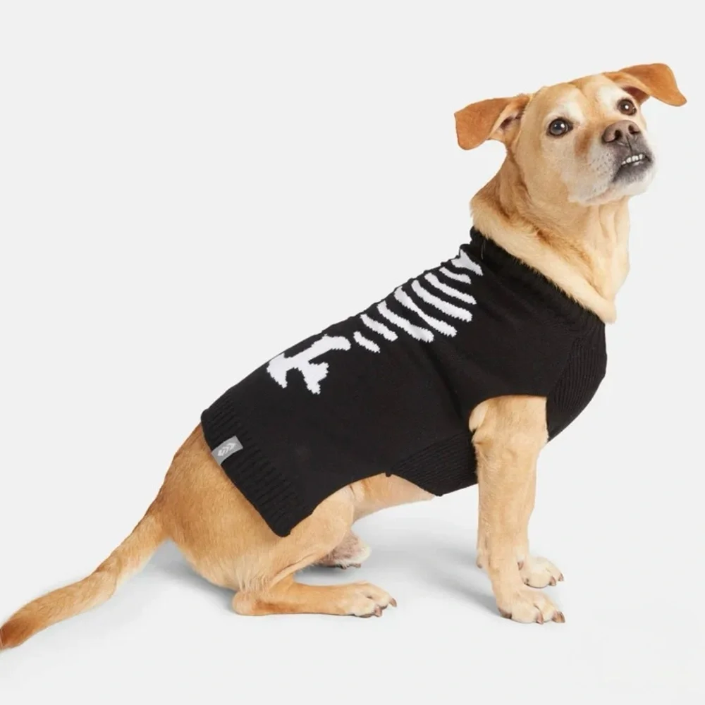 Free Country Set of 2 Doggy Skeleton Sweater Fall Halloween Autumn Holidays -XL